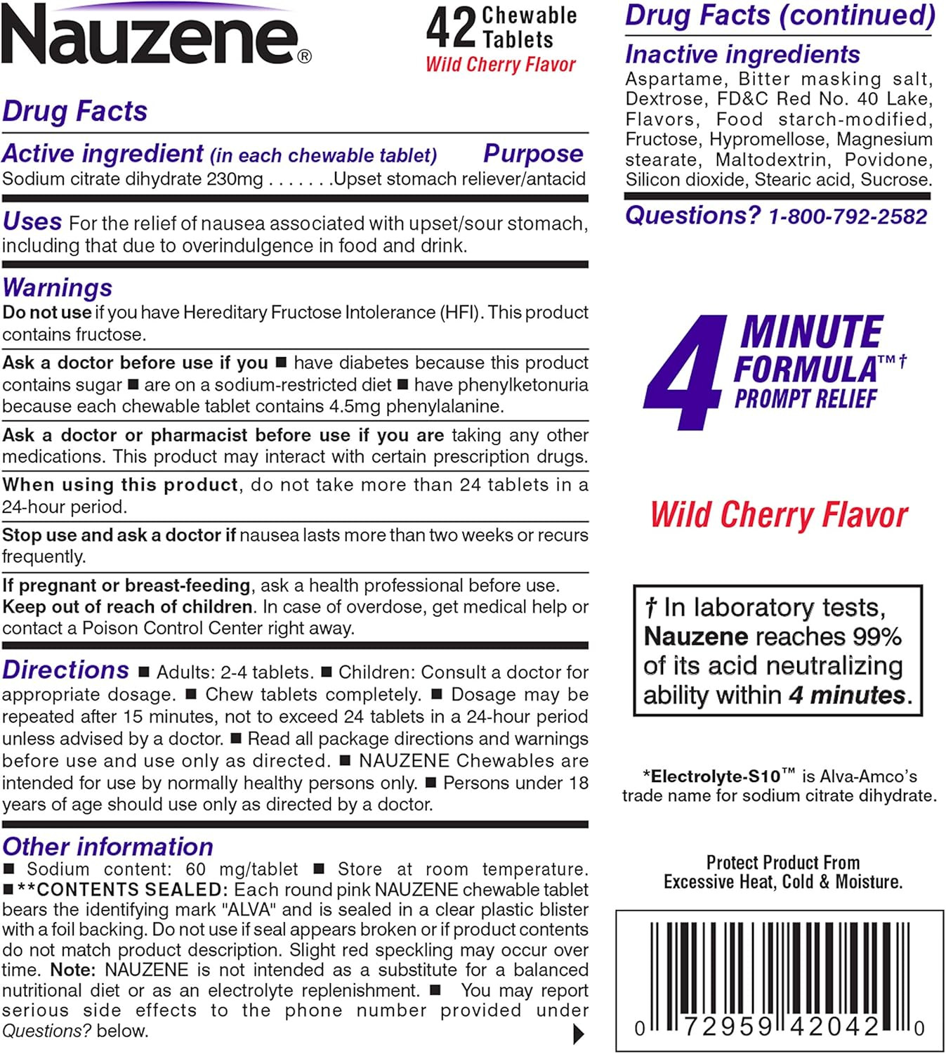 Non-Drowsy Upset Stomach & Nausea Relief Chewable Tablets - Fast-Acting Relief i