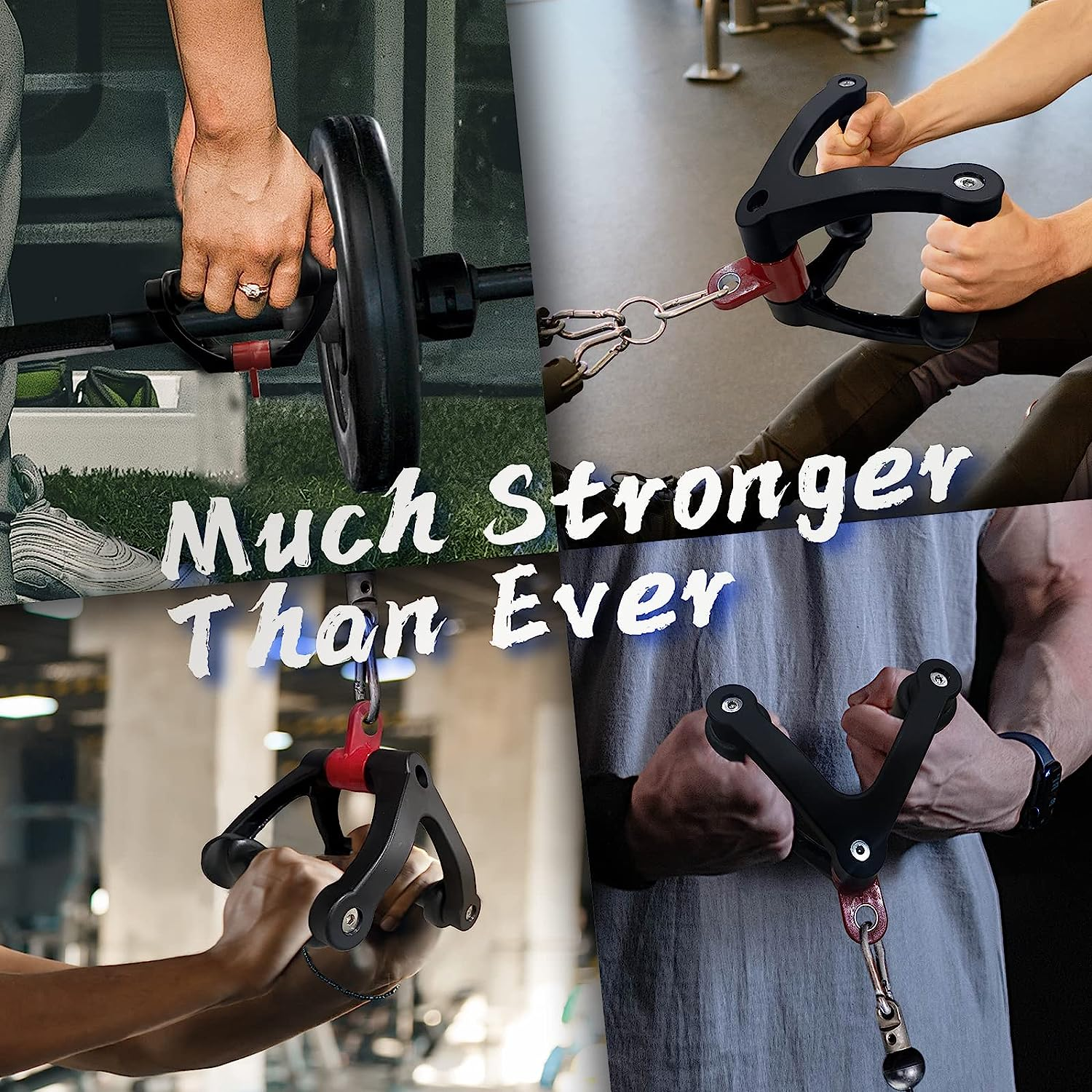 Double D Handle for Cable Machine - Ergonomic Row Handle - Triangle V Bar Grip