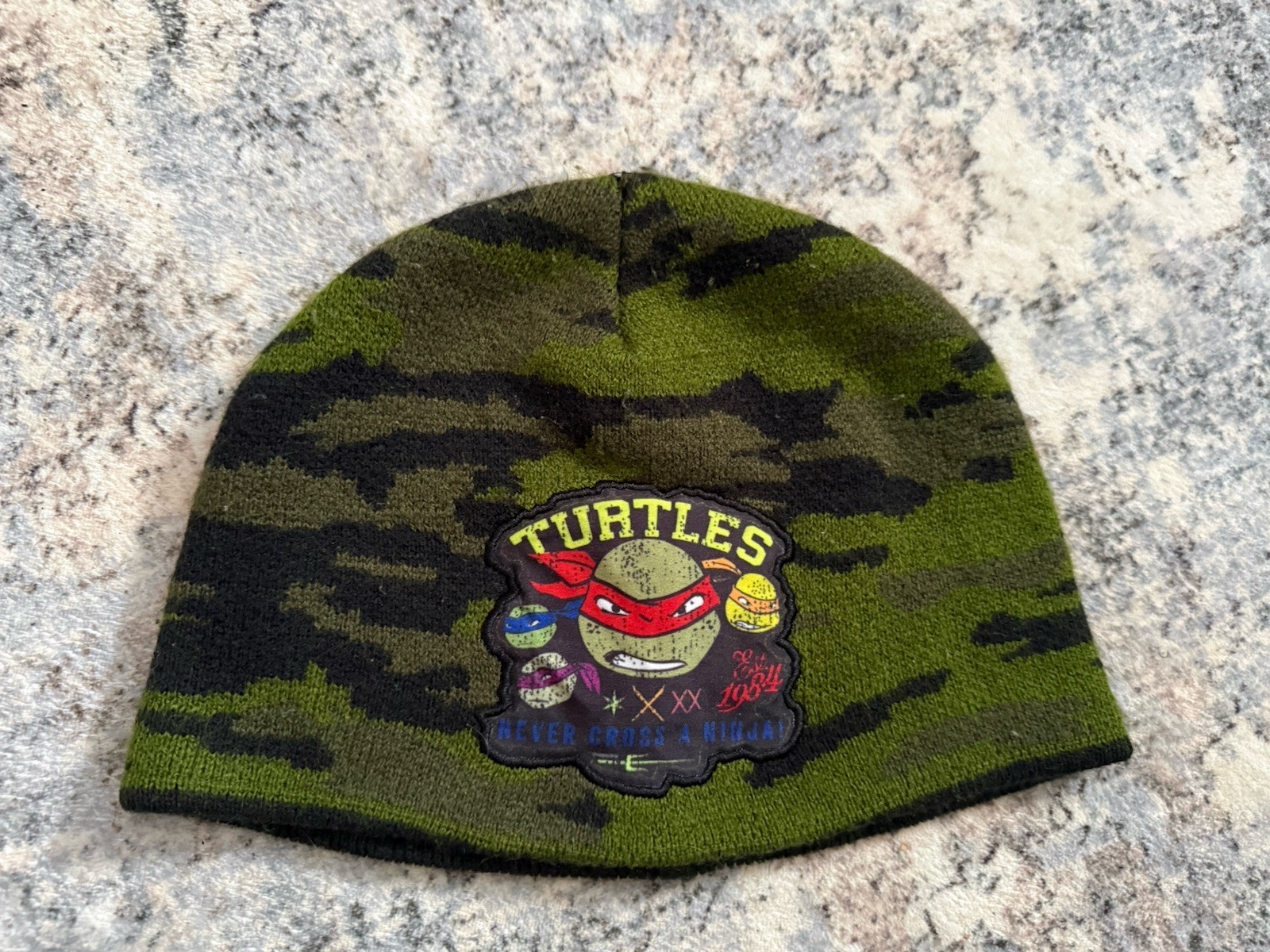 TMNT Teenage MUTANT Ninja TURTLES movie Boys Knit Beanie Hat Cap Camo