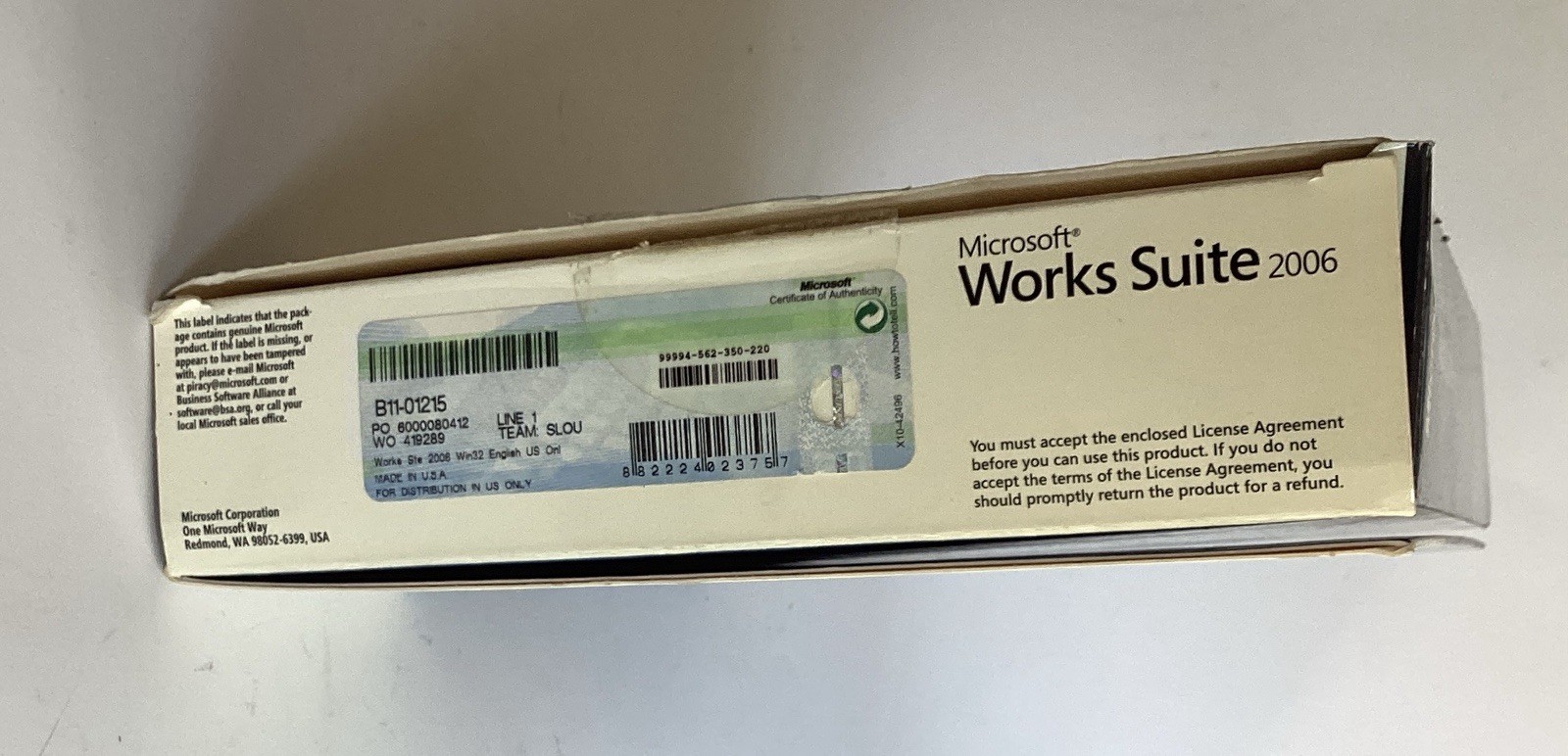 Microsoft Works Suite 2006 - Product Key - Digital Image 2006 Manual