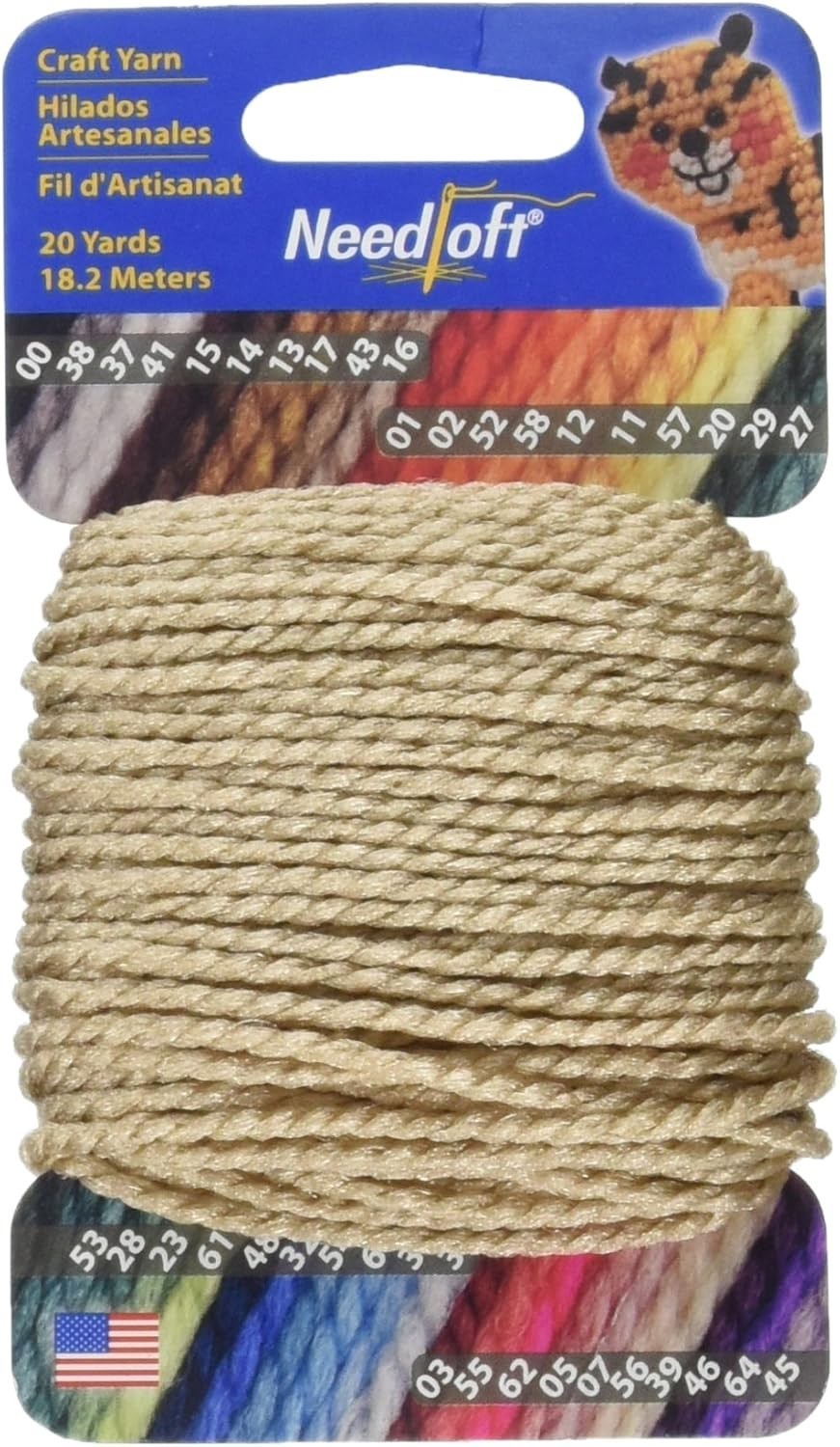 Needloft Plastic Canvas Yarn, 20 yards - Sandstone
