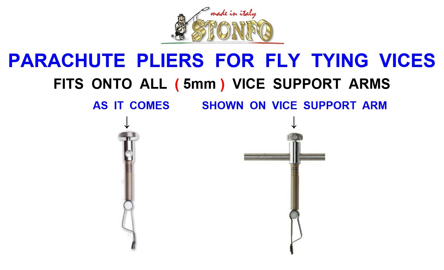 STONFO 482 PARACHUTE PLIERS FOR FLY TYING VICE 478 516 609 610 613 653 654 699