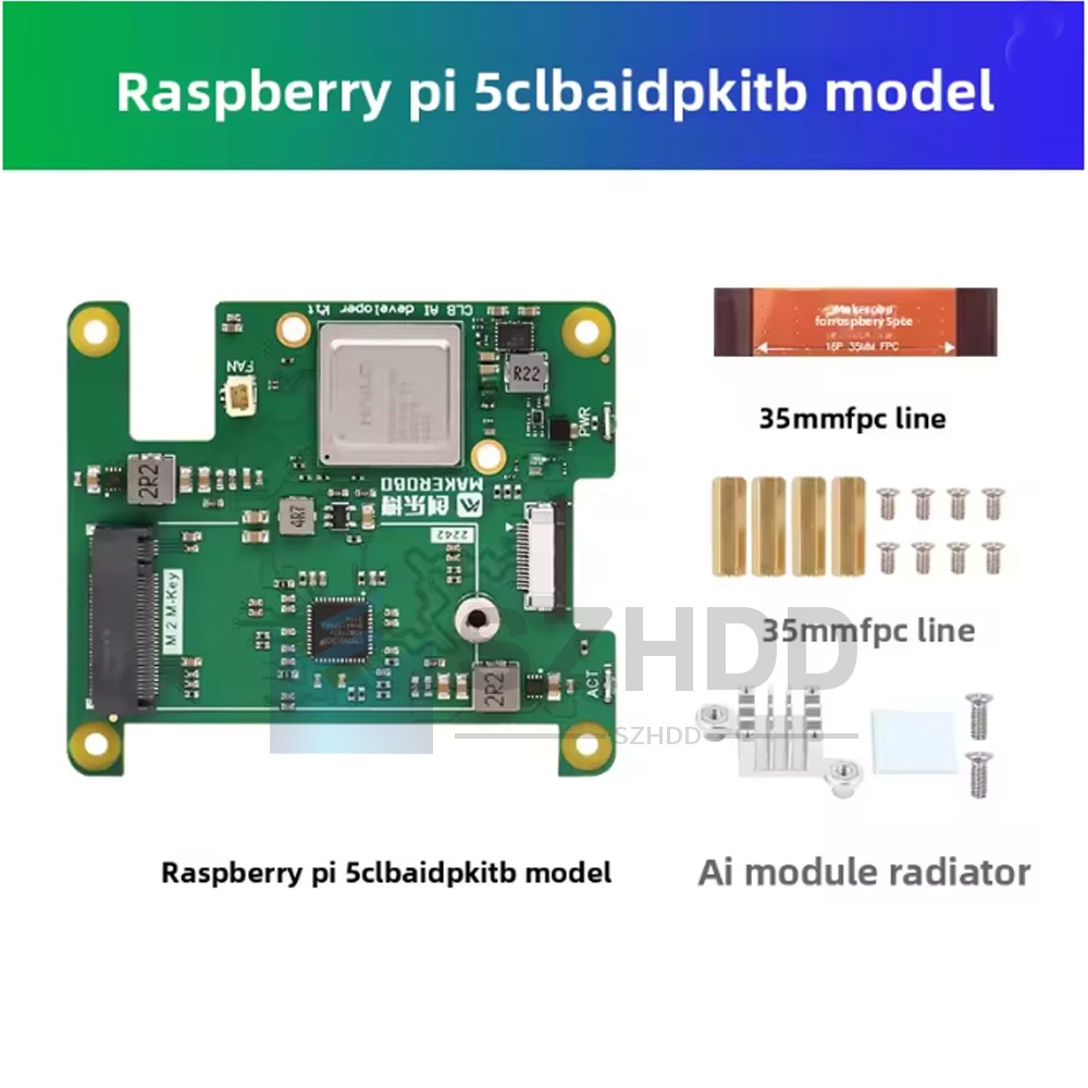 For Raspberry Pi AI Kit PCIE To M.2 Expansion Board Hailo-8 CLB AI Developer Kit