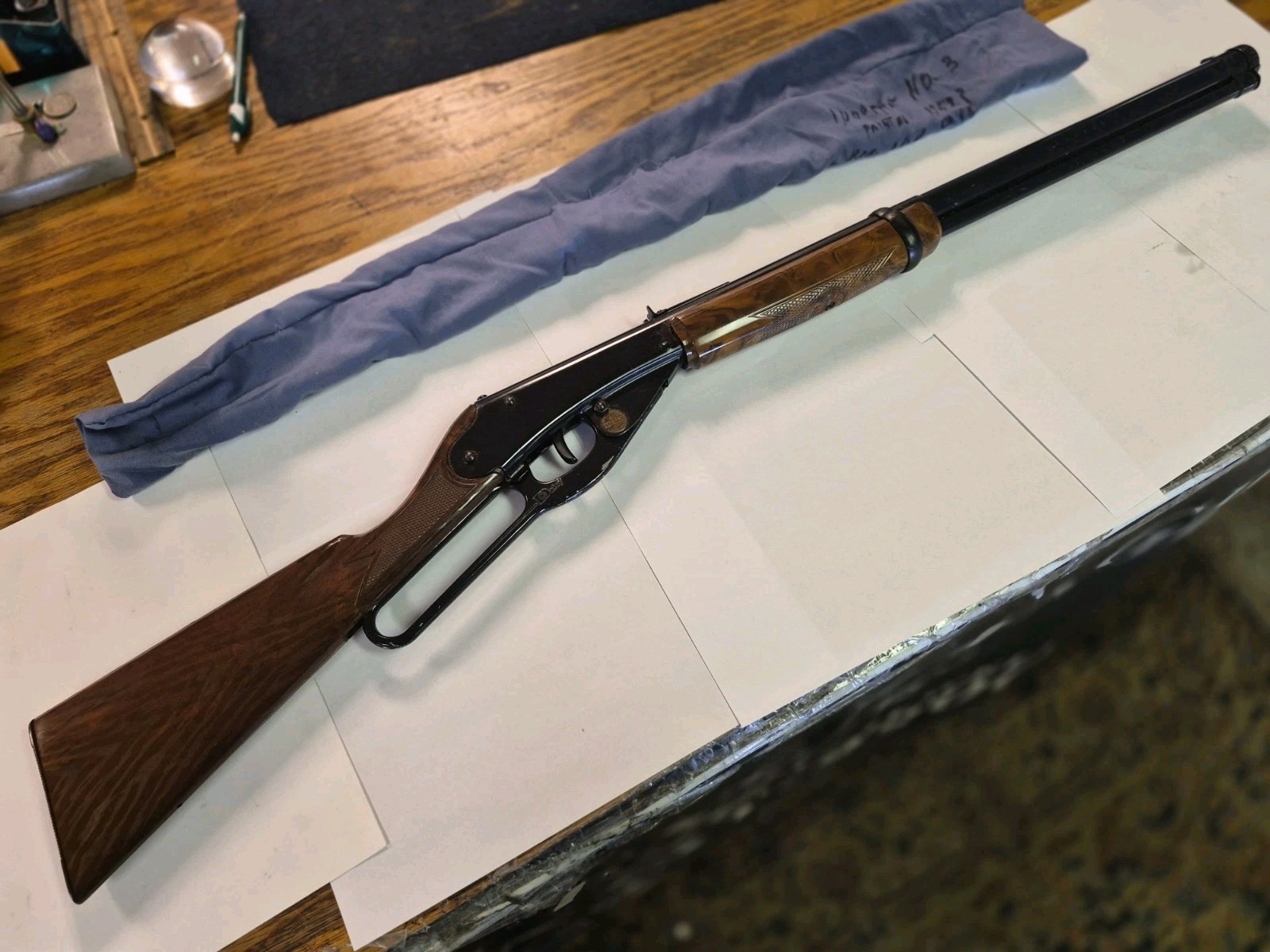Vtg 1958 Daisy Model 111 Air-BB Gun. Lever Action-Tube Load Works A1, High Grade