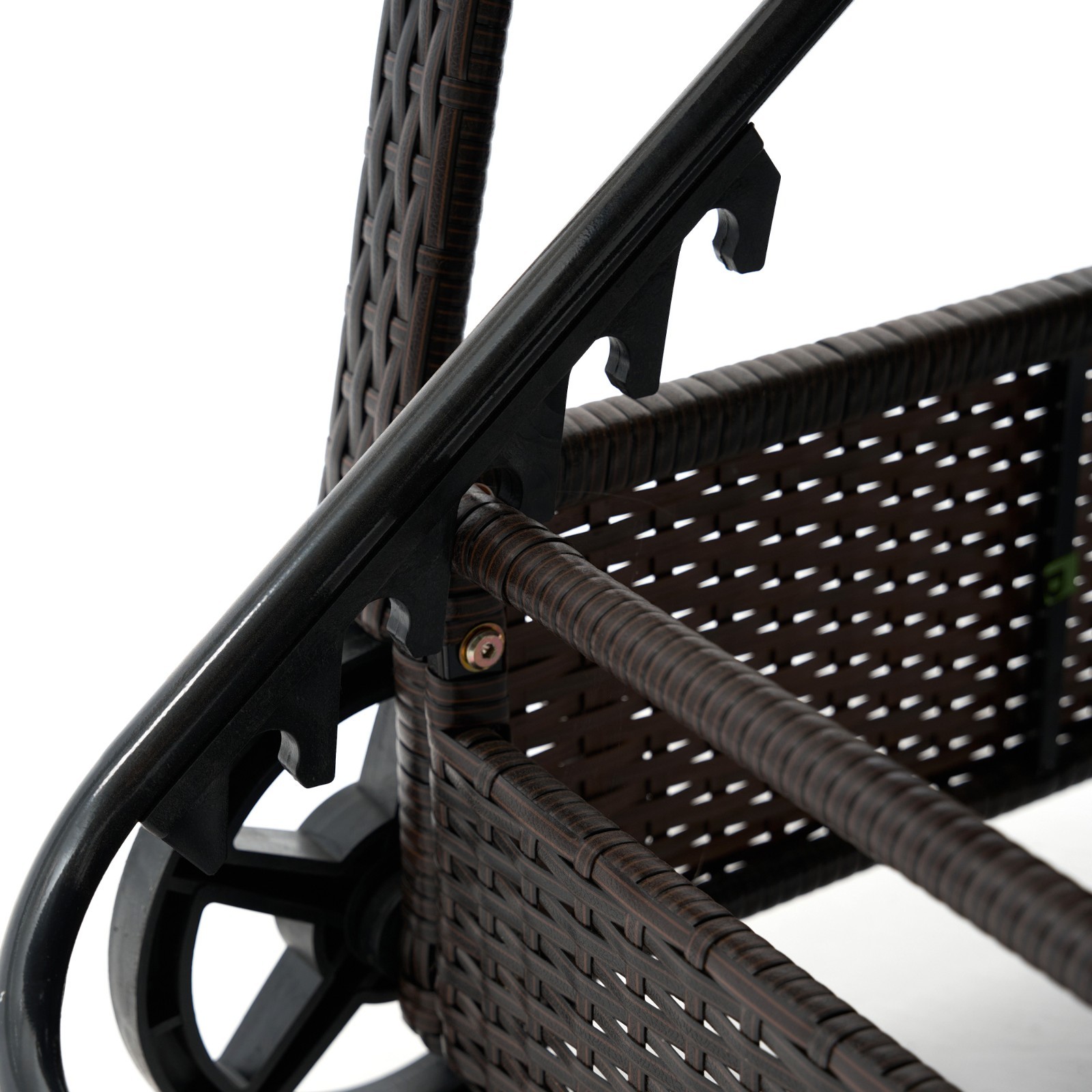 PE Rattan Chaise Lounge w/ Adjustable Back, Cushion & Wheels