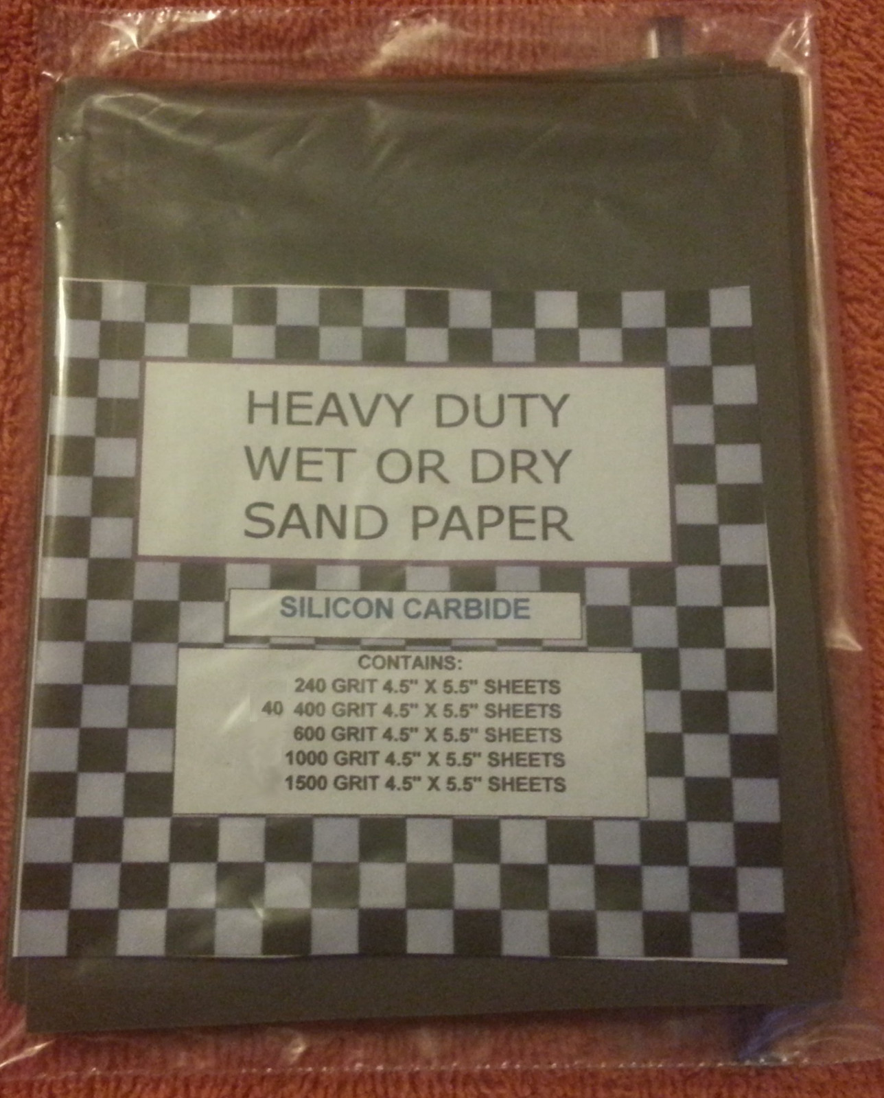 (40) 1/4 SHEETS SANDPAPER FINE 400 GRIT WET DRY SAND PAPER