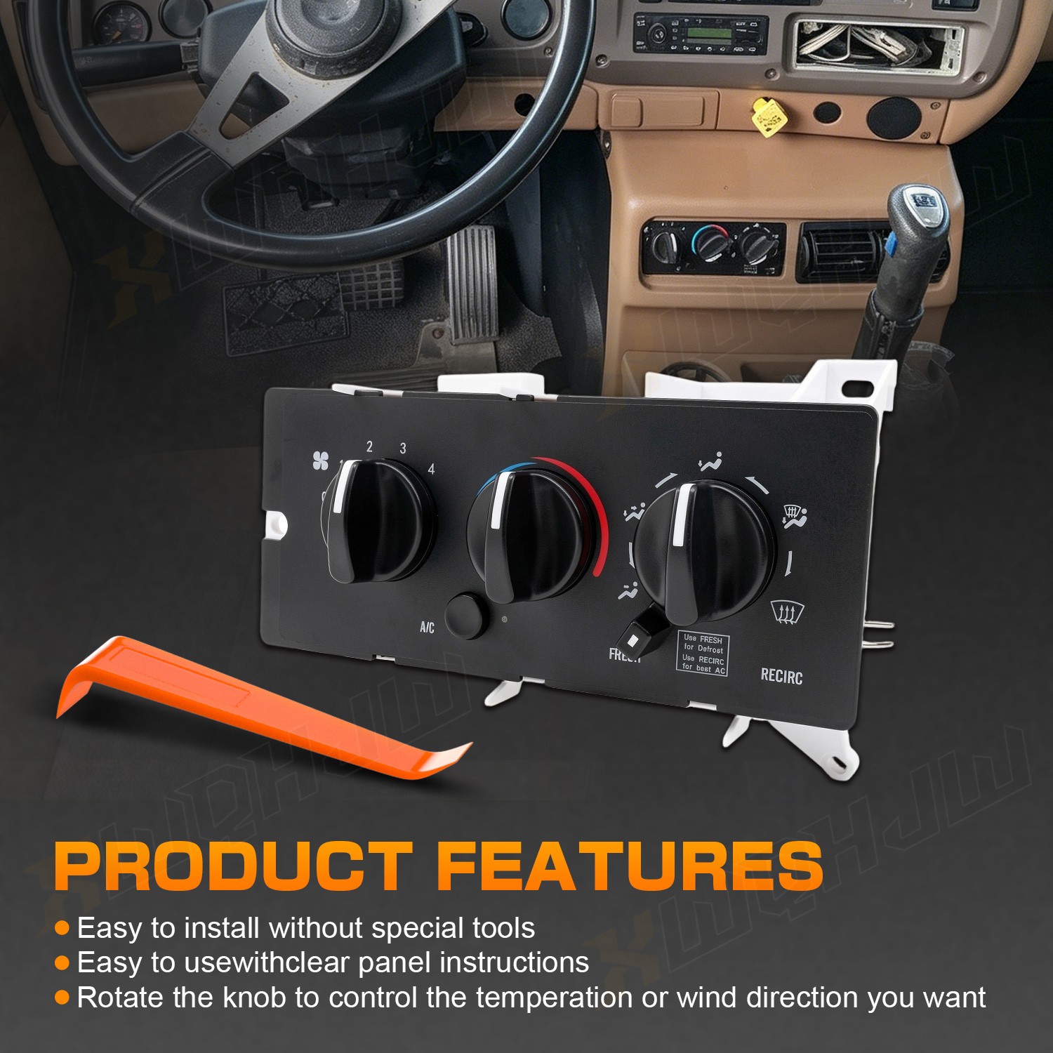 A/C Control Panel Climate Control Module Compatible with Mack Trucks