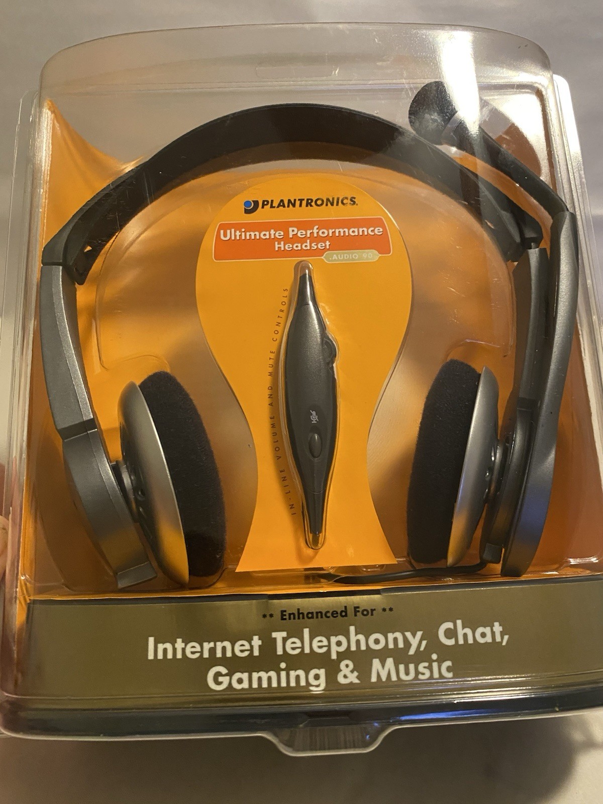 Plantronics Audio 90 Stereo Headset 3.5mm Circumaural w/ In-Line Volume Control