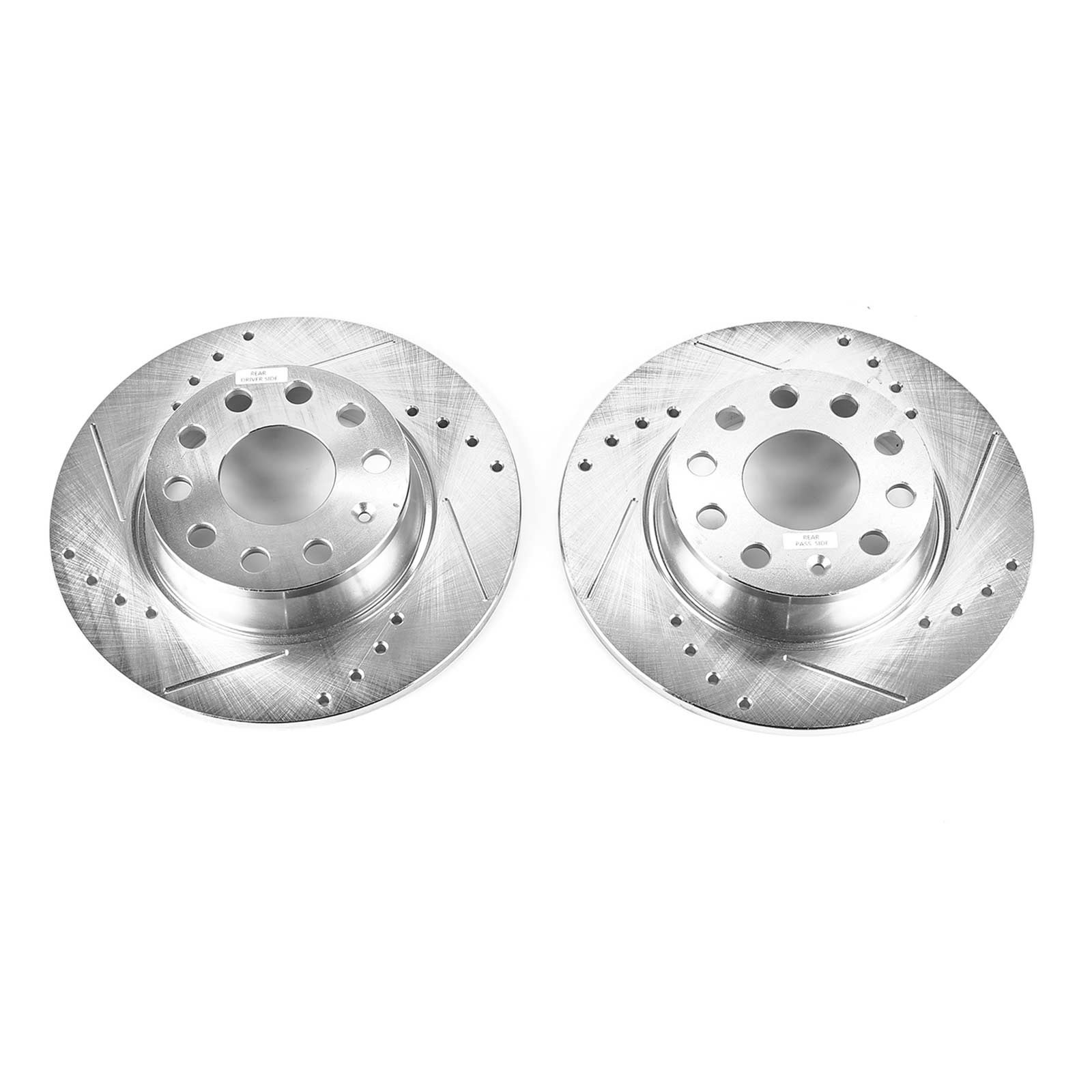 Power Stop EBR1204XPR Drilled &Slotted Rear Rotor Set for VW Jetta Passat Beetle