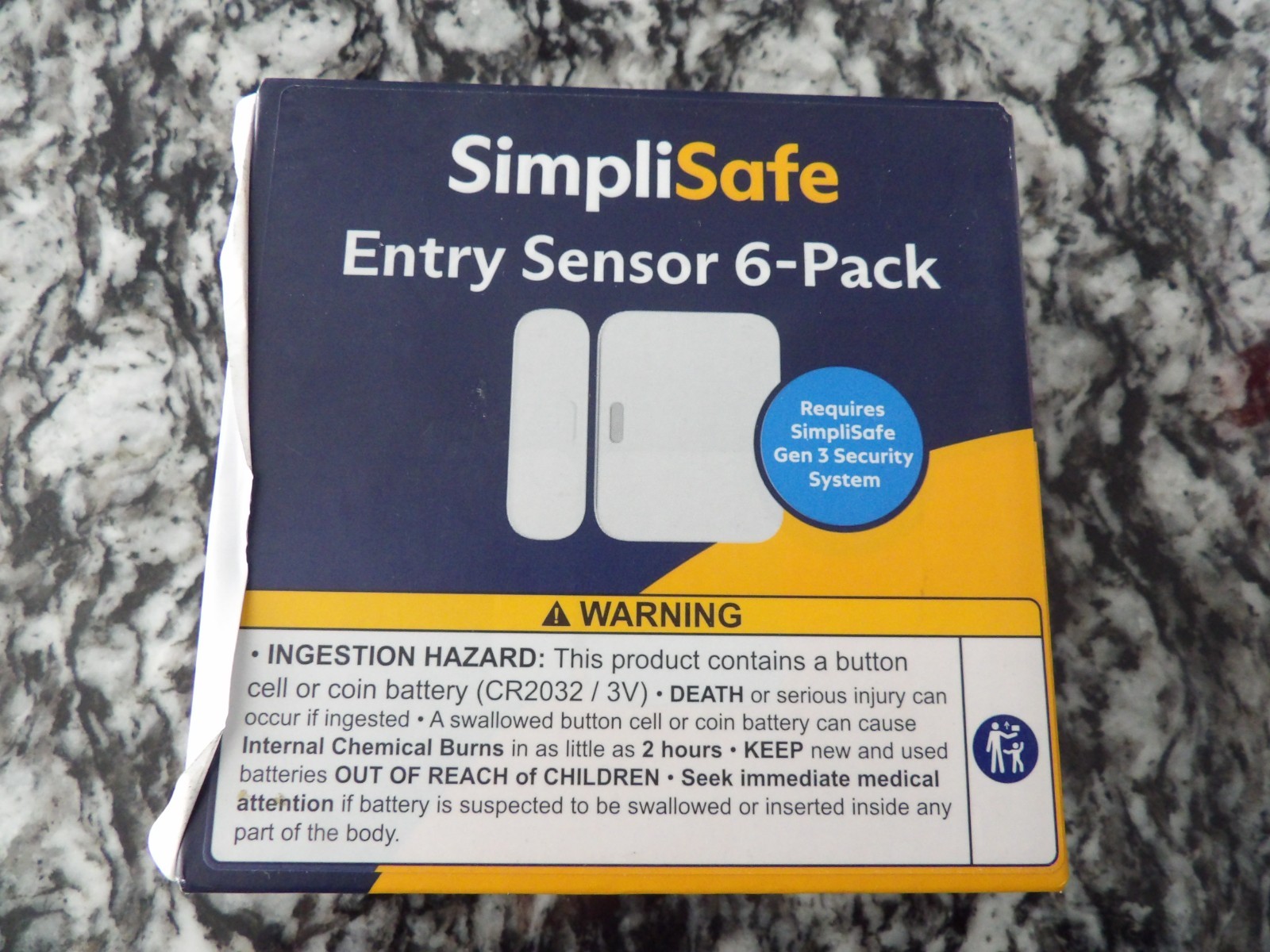 NEW 6 PK SimpliSafe Home Security LATEST Gen3 Window/Door Entry Sensor ES3 White