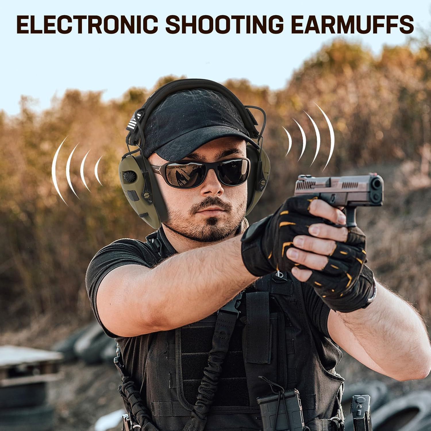 Electronic Ear Protection for Shooting with 5X Sound Amplification, Active Ear P