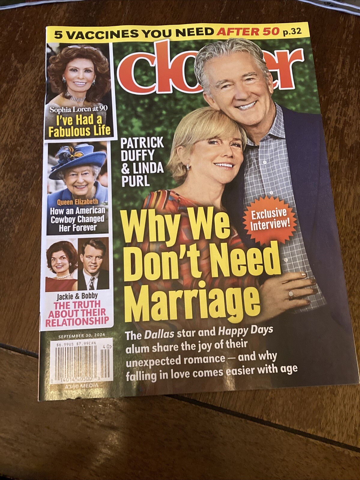 Closer Weekly Patrick Duffy & Linda Purl, Why We Dont Need Marriage Sept 30 2024