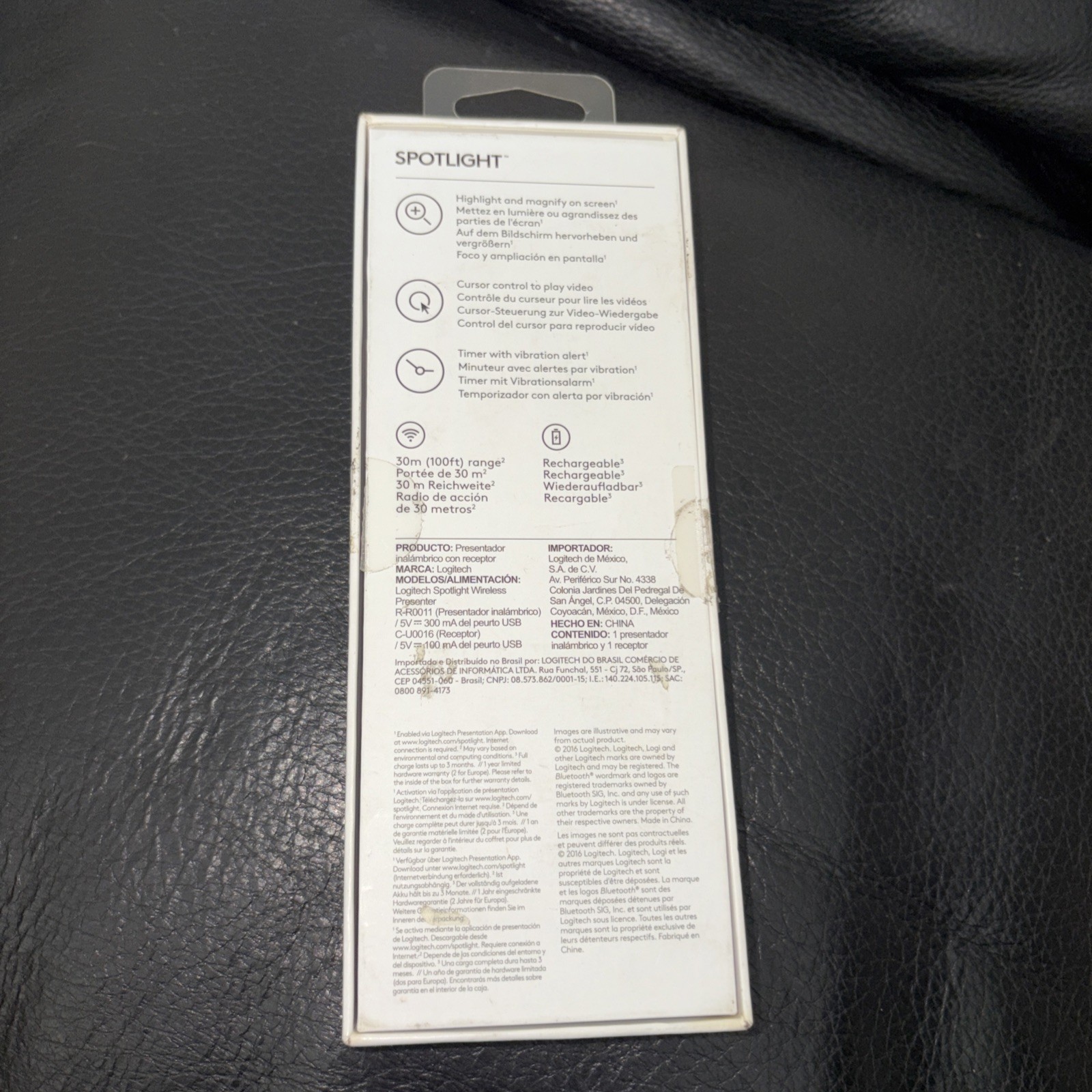 Logitech Spotlight Advance Presentation Remote Silver Certified
