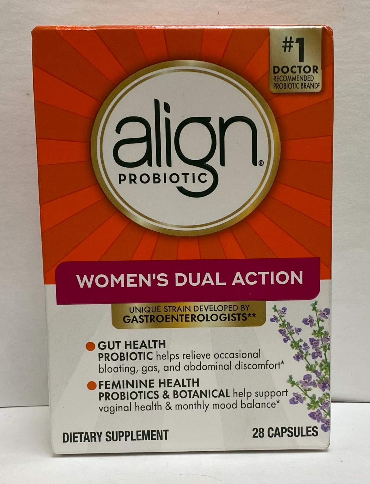 Align Women’s Dual Action Probiotic Supplement 28 Capsules Exp 06/2026