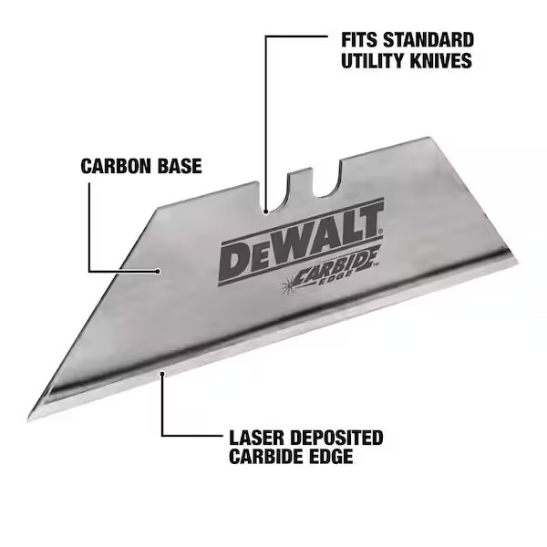 Carbide Utility Blade (50-Pack) , Durability, sharpness and snap-resistance