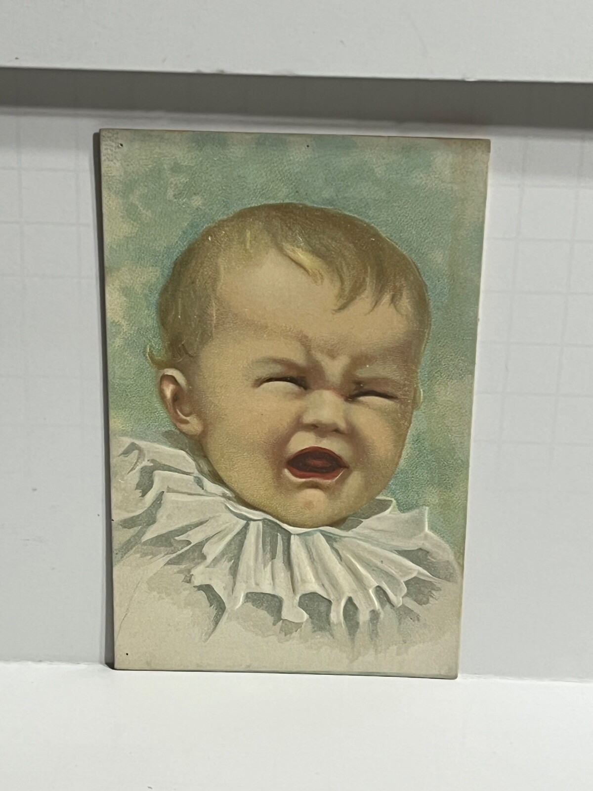 Crying Baby Portrait Postcard A97