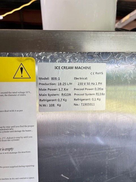 soft serve ice cream machine counter top