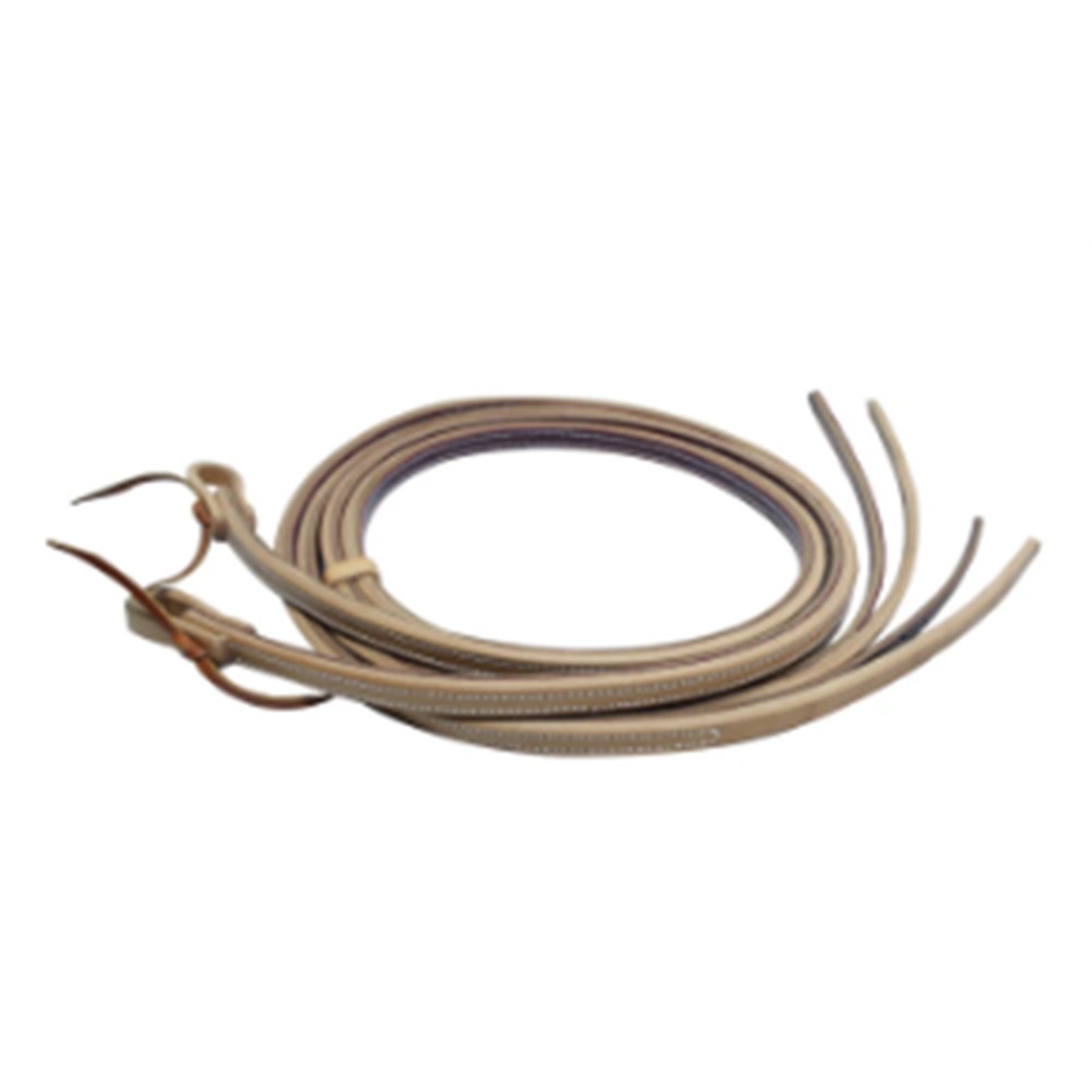 Hilason 5/8" x 8' Double Stitched Western Leather Split Reins
