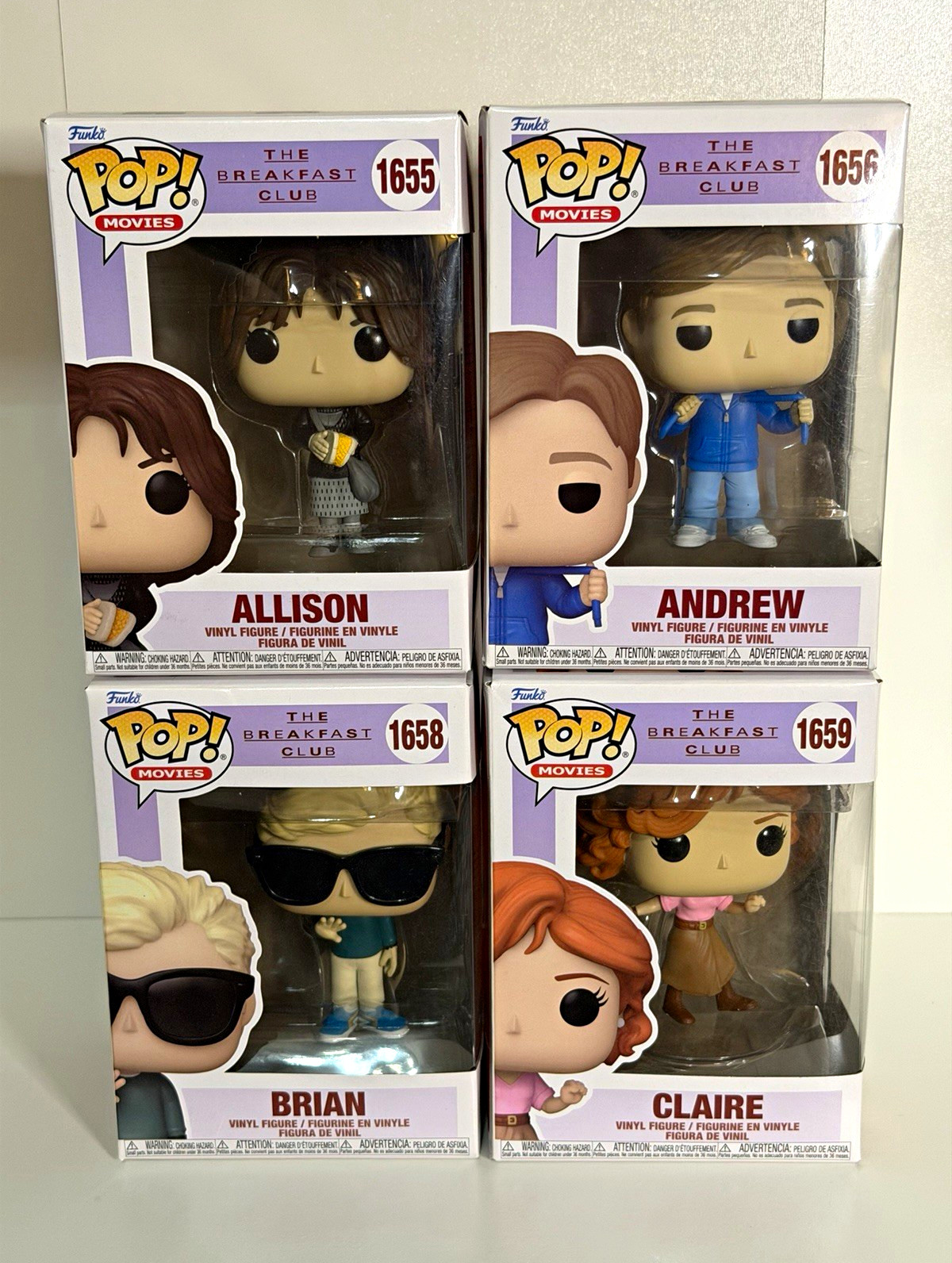 Funko Pop! Movies: The Breakfast Club - Allison/ Andrew/ Brian/ Claire 4-Pack