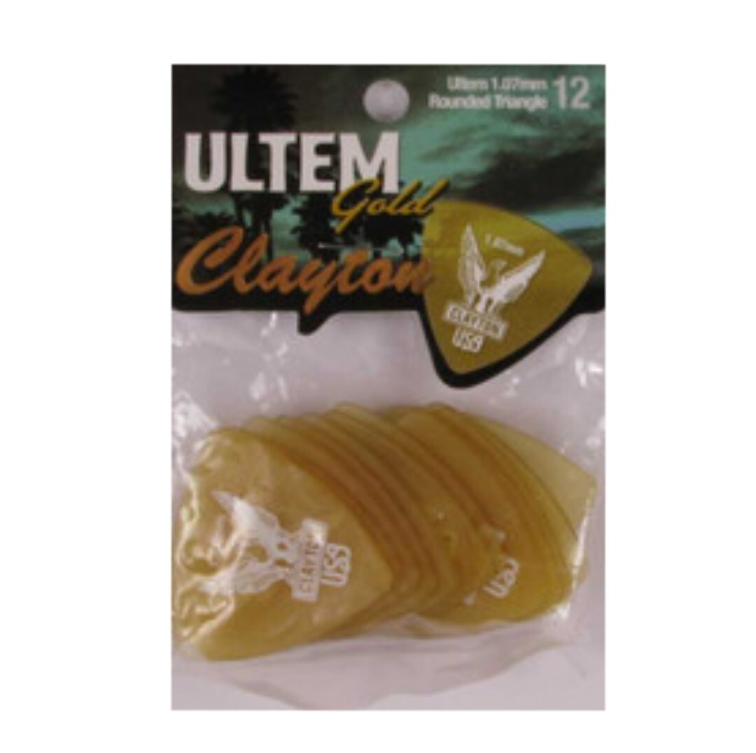 Clayton Ultem Gold Rounded Triangle Picks 1.07mm 3 Picks