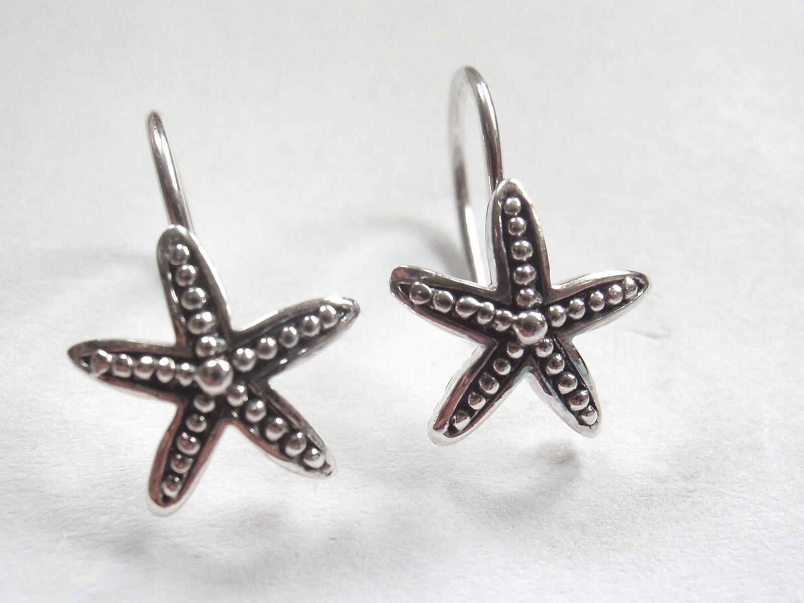 Starfish 925 Sterling Silver Earrings Sea Life