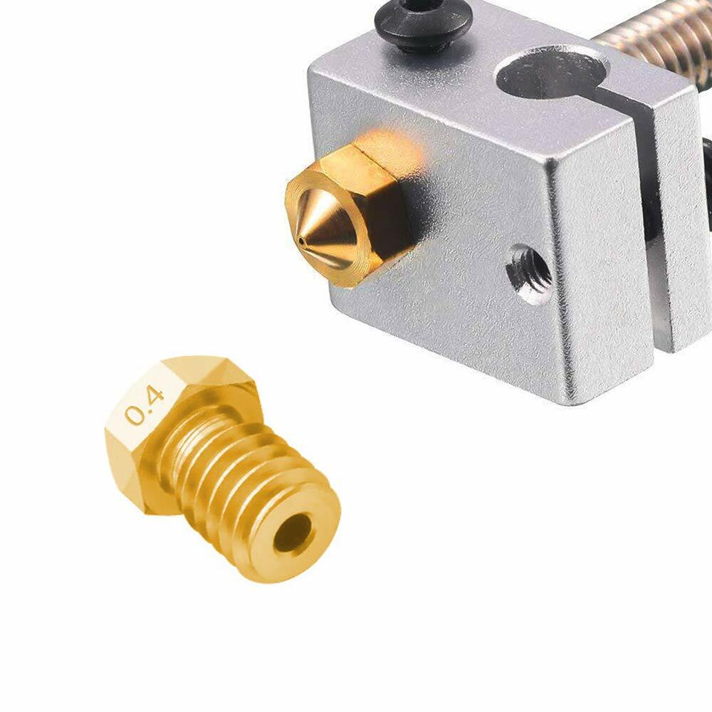 10X Lot ANYCUBIC J-HEAD M6 0.4mm Solid Brass Nozzle 1.75mm Filament 3D Printer