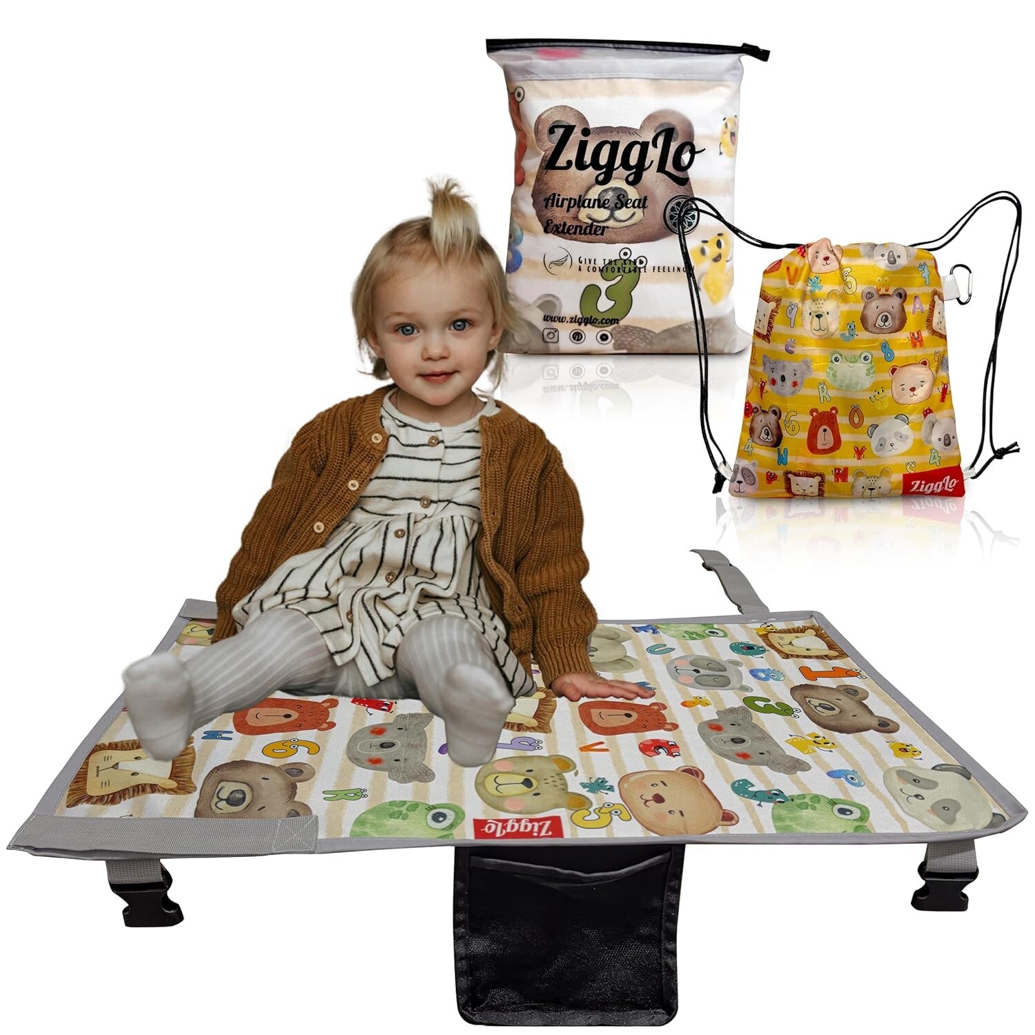 Toddler Airplane Bed - Airplane Seat Extender for Kids - Baby Travel Essentials.