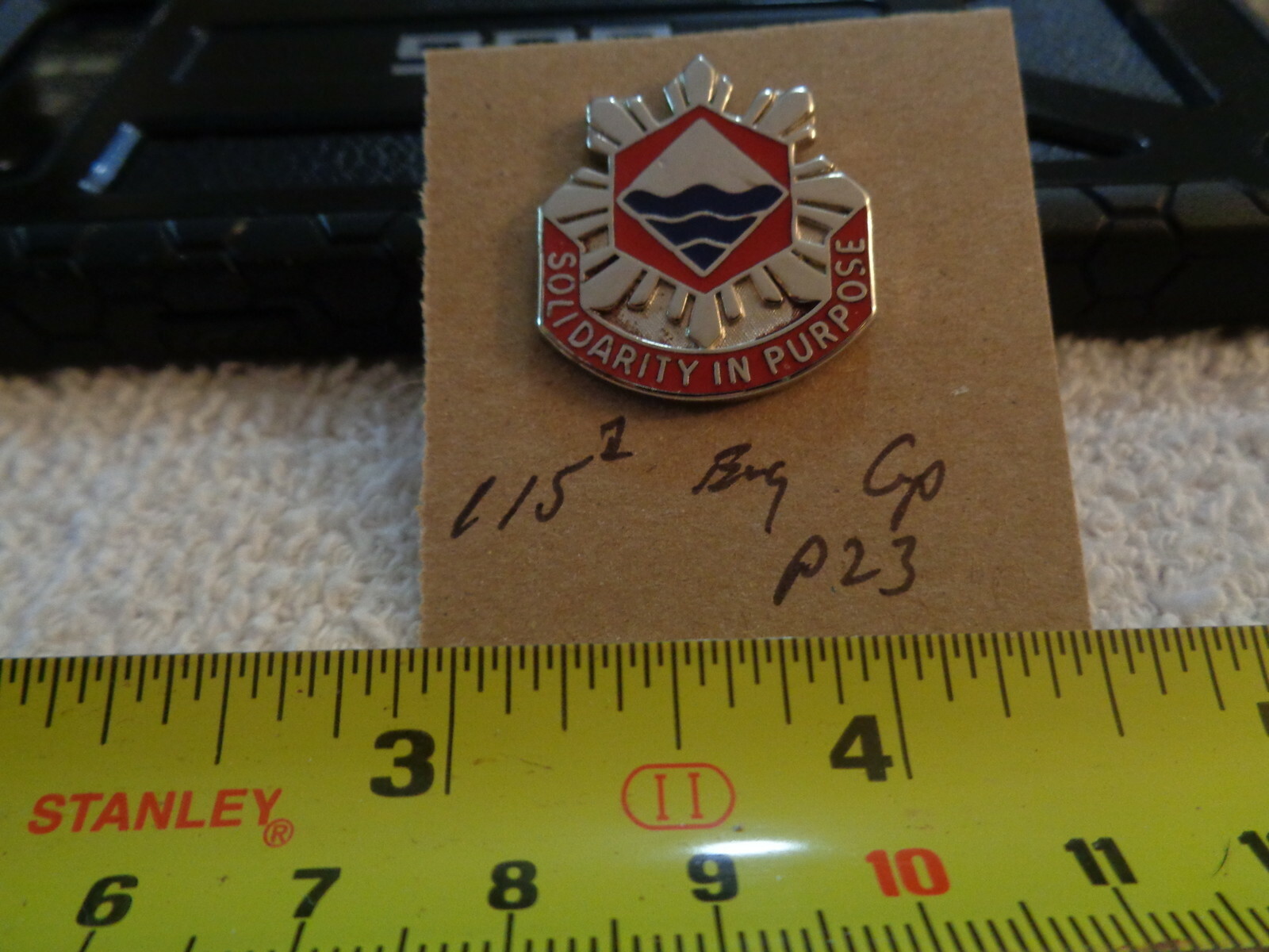 115th Engineer Group P23 Unit Crest, DI, DUI (DRAW#79)