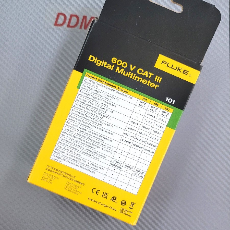 FLUKE-101 Basic Digital Multimeter Pocket Portable Meter AC DC Volt Tester