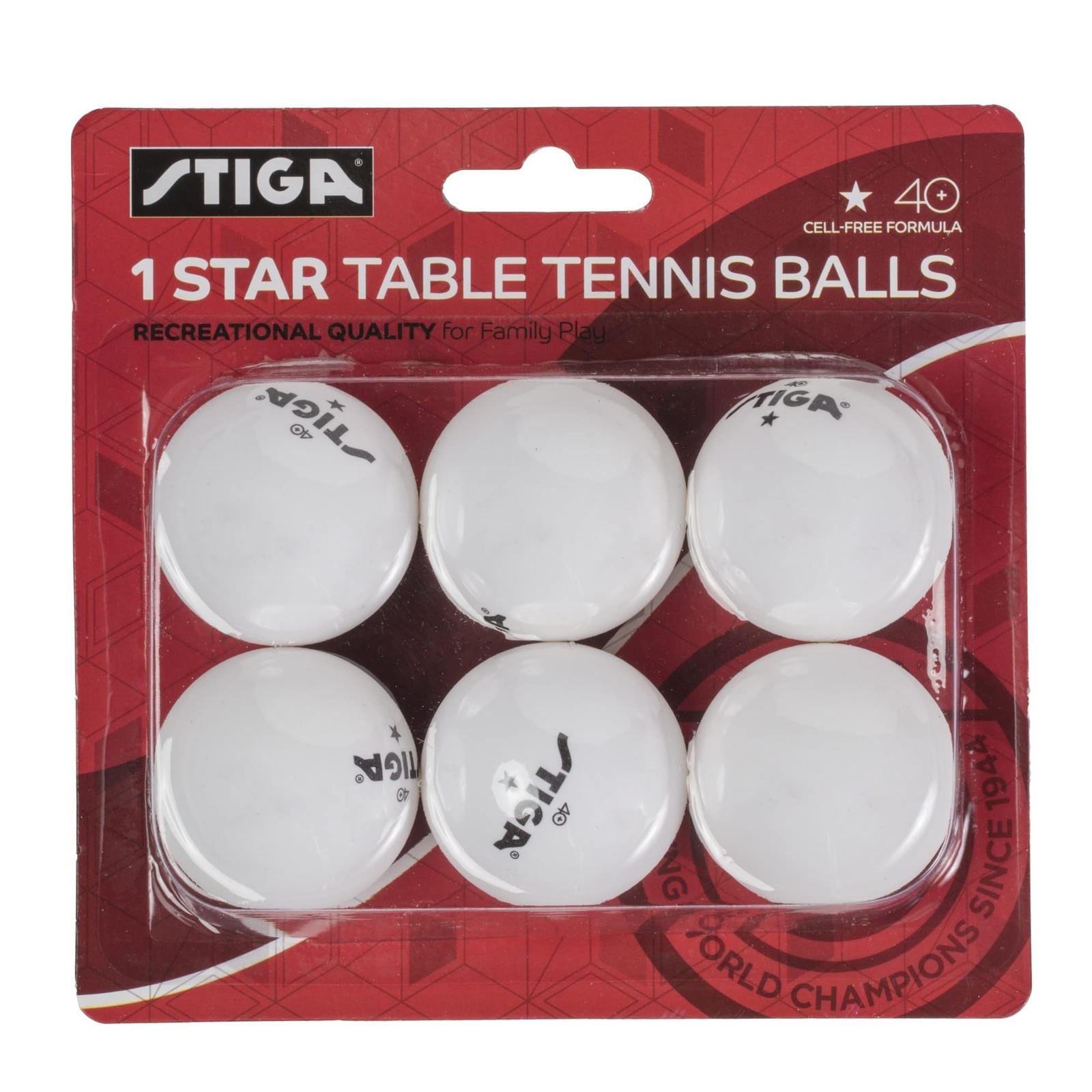 STIGA 1-Star Balls 6 Pack White