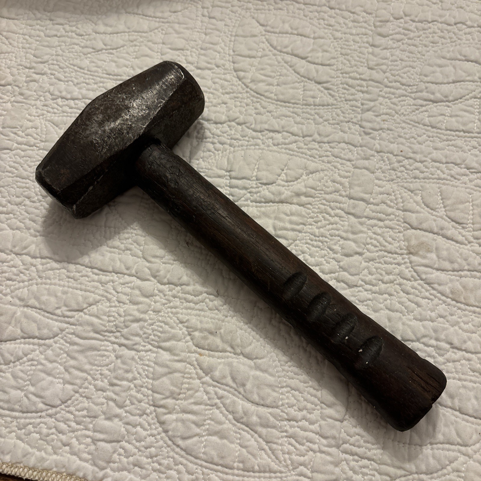Rustic Primitive Die Cast Black Smith Hammer No Marker 3.40 Lbs Vintage Rare