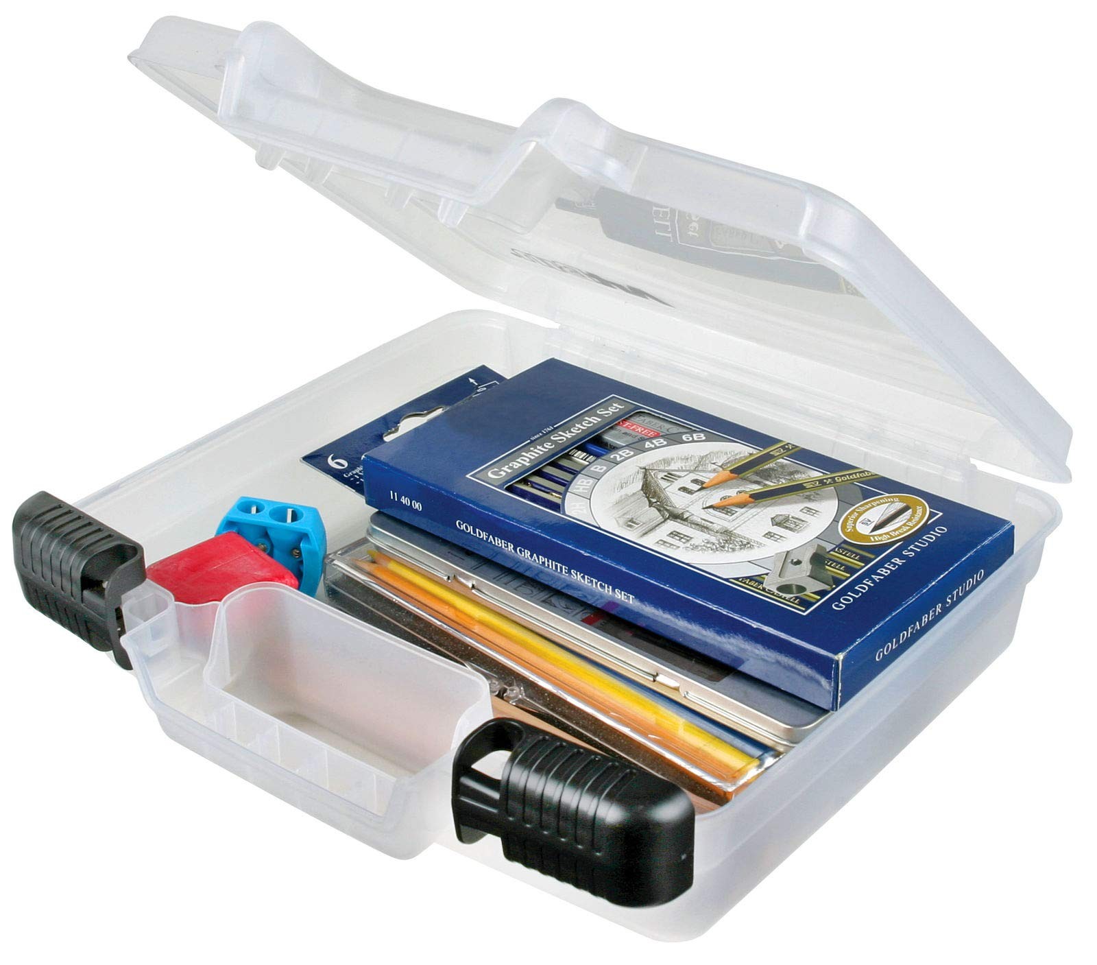 6972AB 10 inch Quick View Deep Base Carrying Case, Portable Art & Craft Organ...