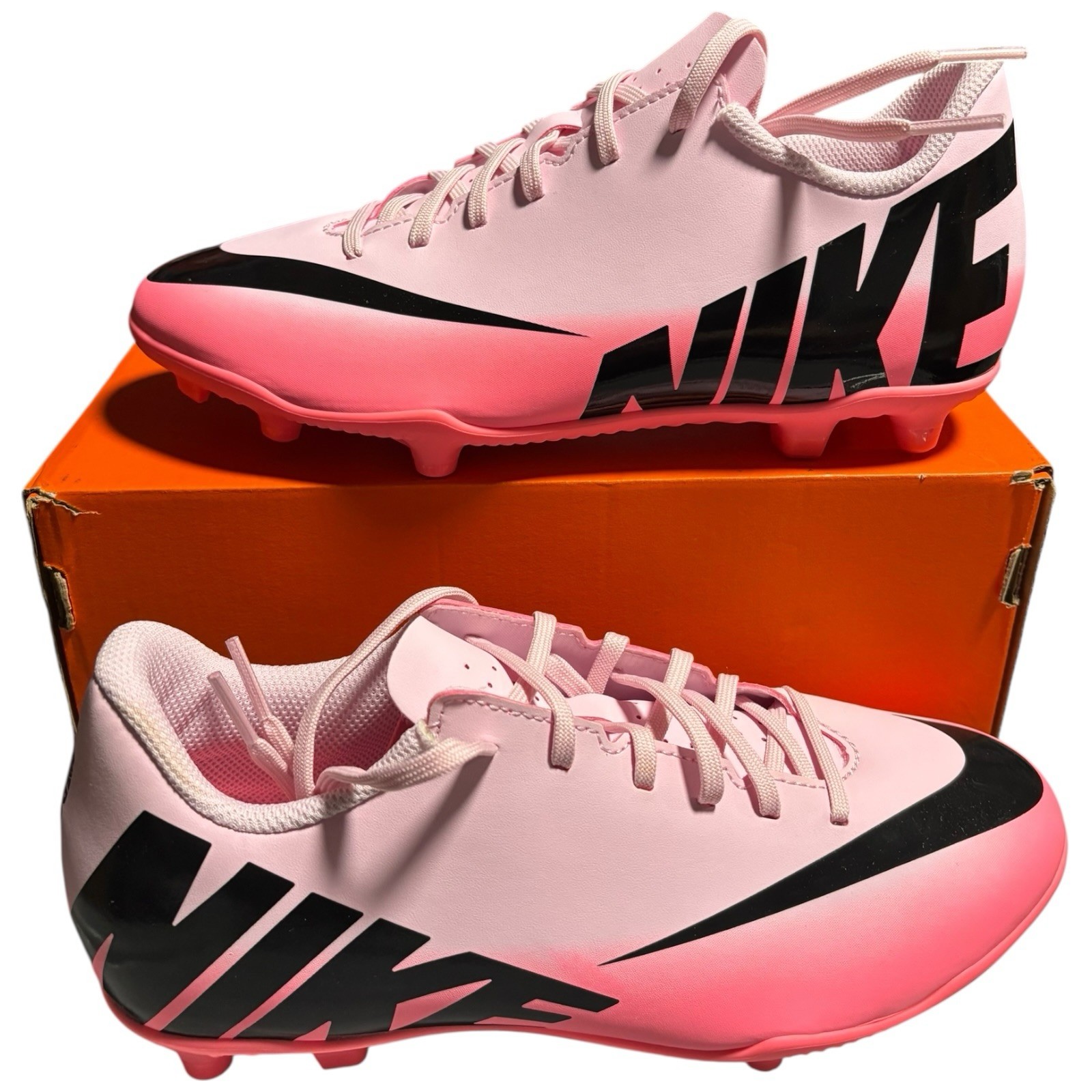Nike JR Vapor 15 Club FG/MG Football Boots Pink Firm Mixed Studs UK 5.5 DJ5958