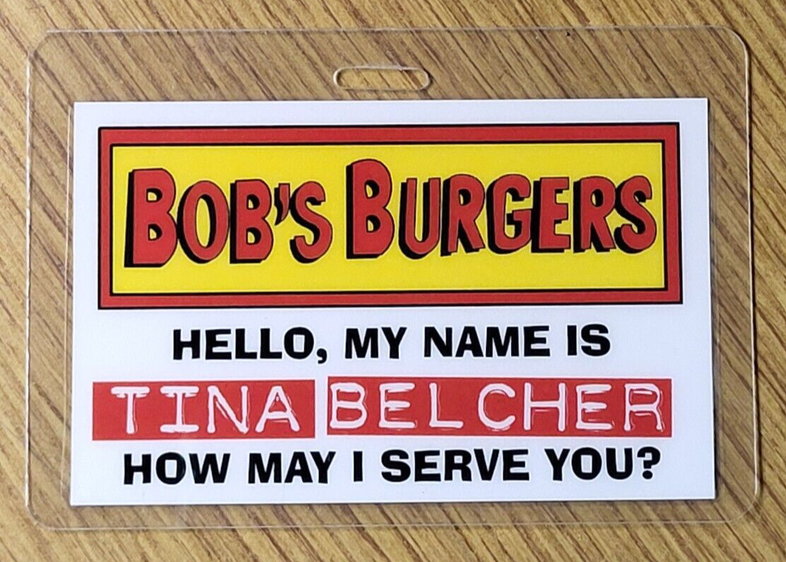 Bob's Burgers TV Series ID Badge -Tina Belcher Costume prop cosplay