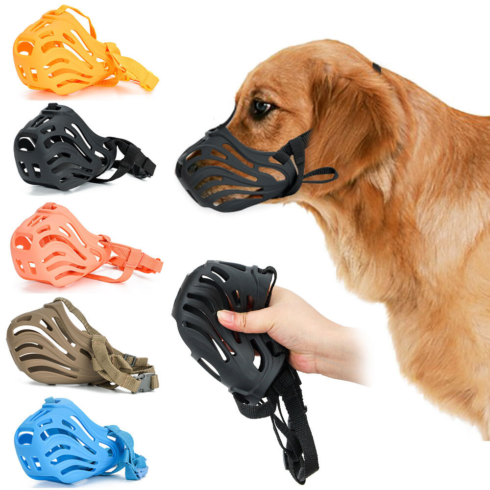 Adjustable Dog Muzzle Soft Silicone Breathable Strong Basket Small&Large Dogs❄