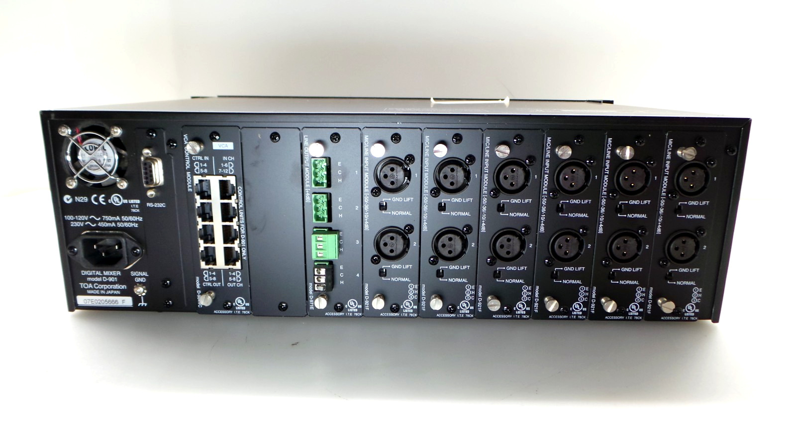 TOA D-901 12-Channel Modular Digital Matrix Audio Mixer - Tested - Working