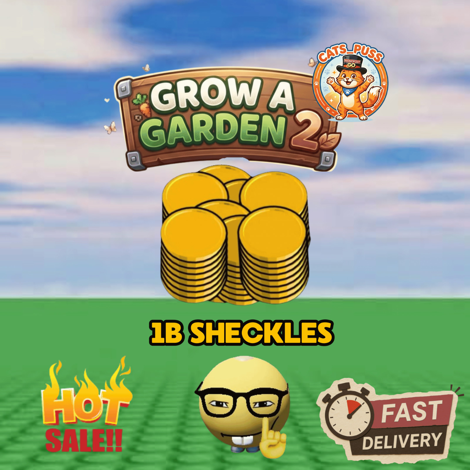 CHEAPEST 🔥Grow a Garden 2 🔥 1B Sheckles 🔥 VIA MAIL BOX FAST DELIVERY