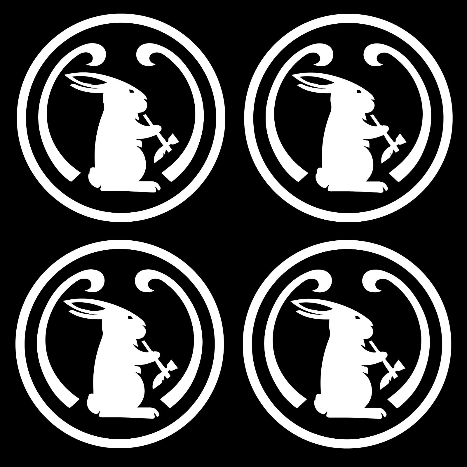 Mad River Canoe Decal Smoking Bunny Car Laptop Window Vinyl Stickers