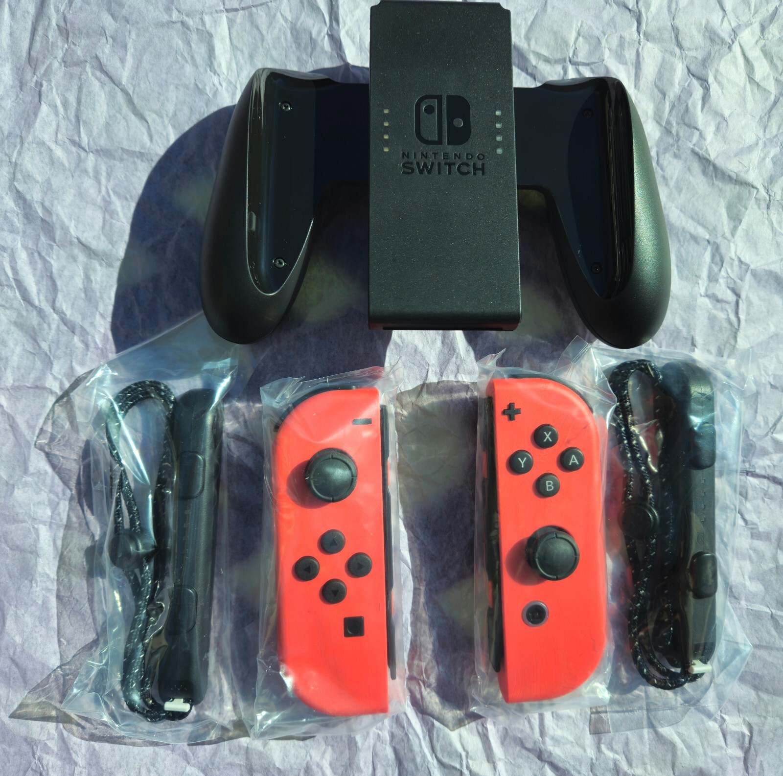 🎮 Mario Red Joy-Con's ONLY Controller Grip Straps Nintendo Switch OLED GENUINE