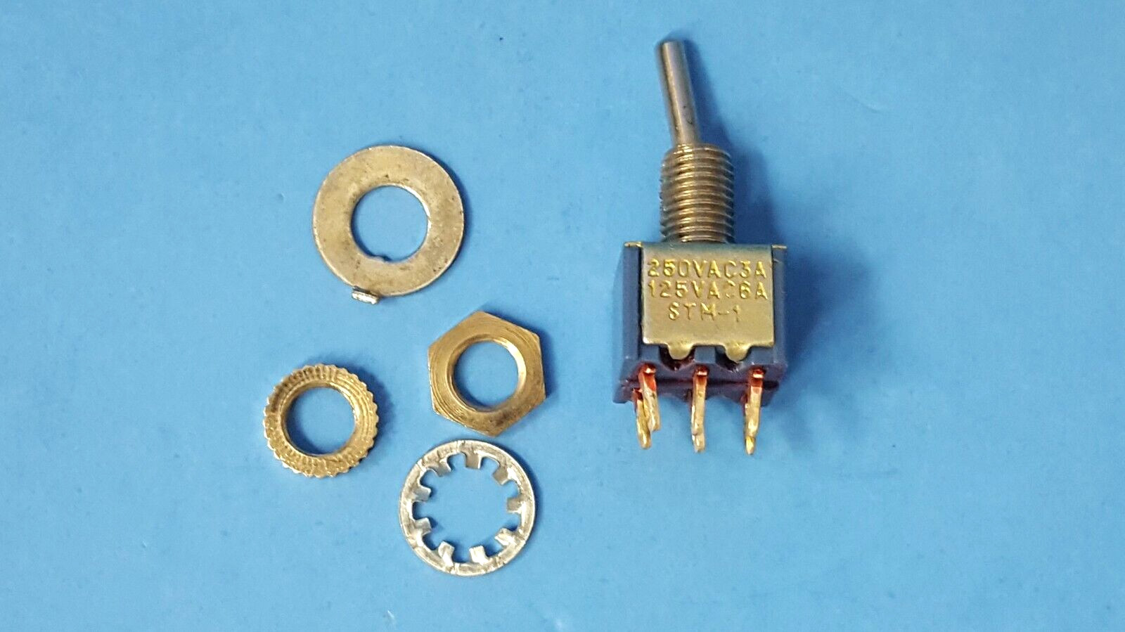 2 pcs- Toggle Switch, STM-1, DPDT, ON-ON, 250VAC/3A, 125VAC/6A