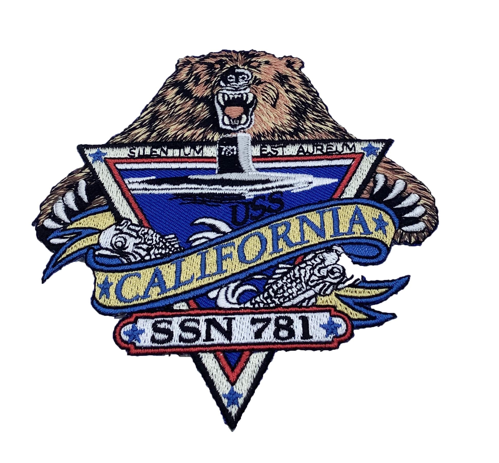 USS California (SSN-781) Patch – Plastic Backing, 4 in