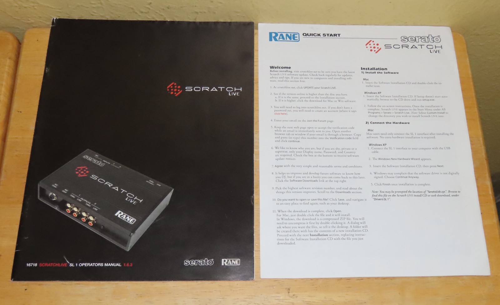 Serato SL-1 Scratch Live w/Vinyl, cd's, Cables
