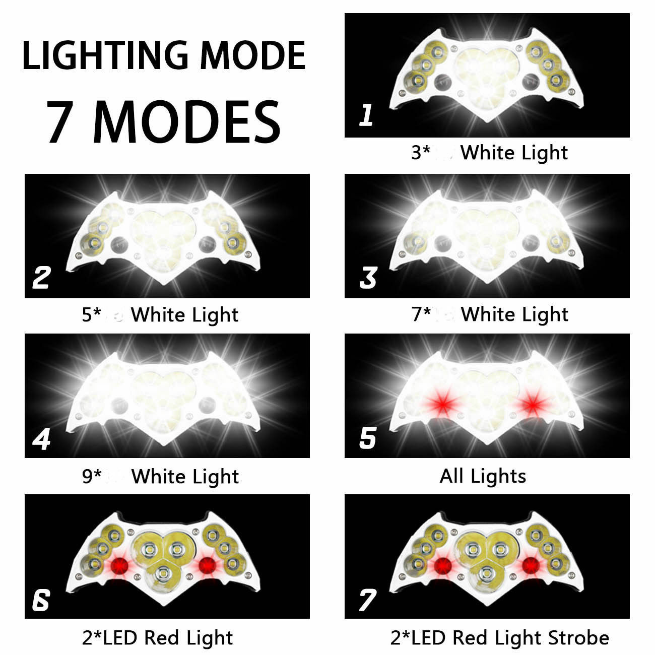 11 LED Rechargeable LED Headlamp Headlight Flashlight Head Torch