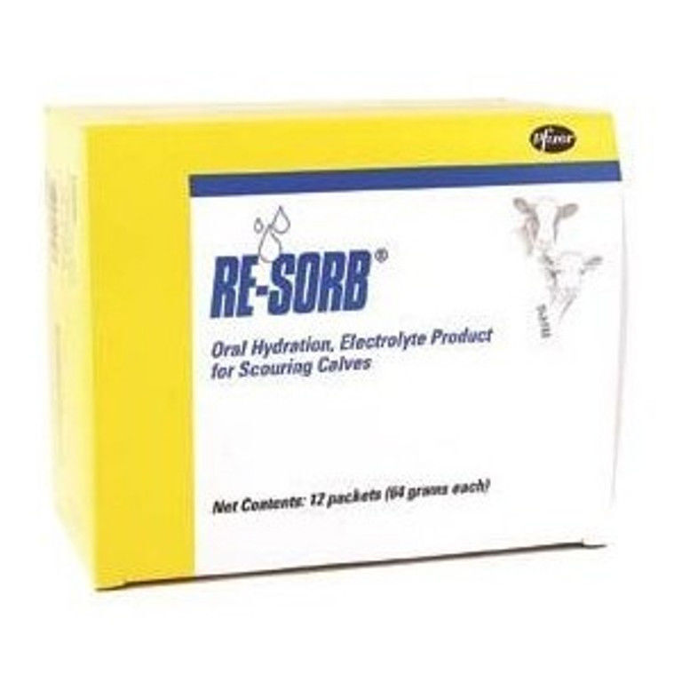 RESORB Electrolyte Glycine Powder Dehydration Scours Cattle Box of 12