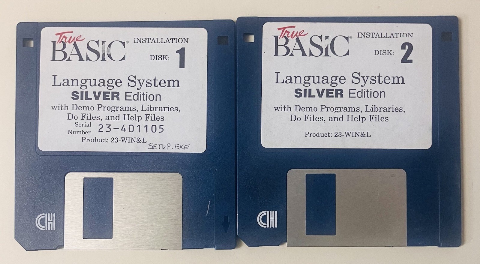 True BASIC Silver Edition 2 Disk Set IBM PC 3.5 Floppy Programming