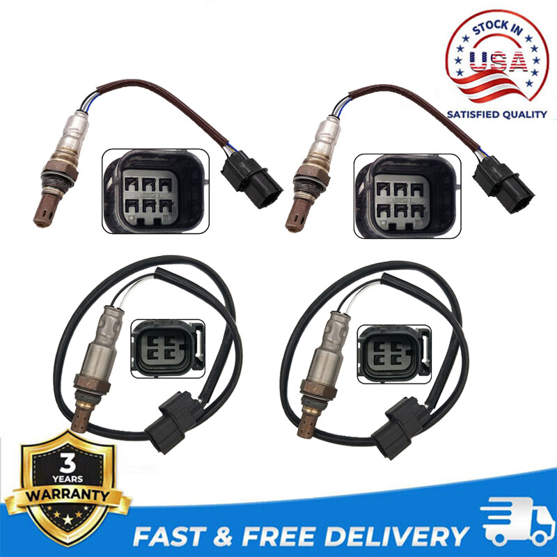 Set 4 Oxygen Sensor Up+Down For Honda Odyssey 3.5L V6 2011-2013 Accord 2008-2012