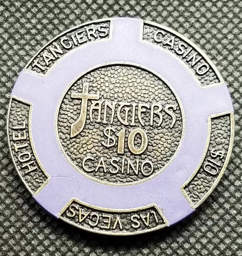 Tangiers Casino Las Vegas BRASS CORE Poker Chip $10 ♤♡◇♧ from the movie Casino