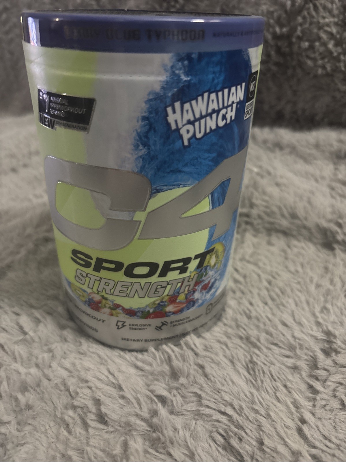 C4 Sport Strength, Pre-Workout, Hawaiian Punch®, Berry Blue Typhoon, 14.3 oz