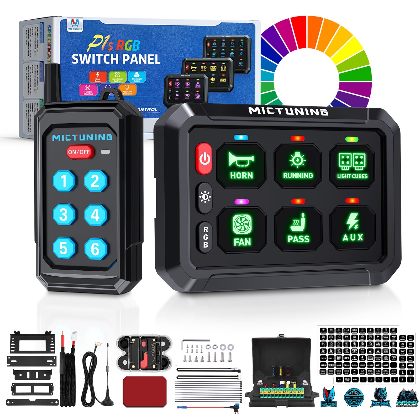 P1Y Switch Panel APP / Wireless Control LED Multifunctional Circuit Relay System
