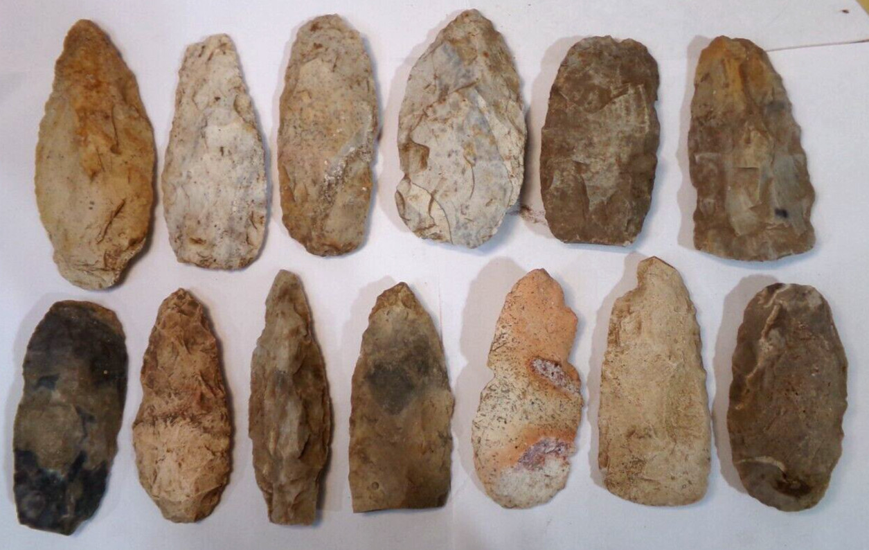 Arrowhead Collection Lot of 13 ARROWHEADS - Missouri?  from 3.5" to 4.5"